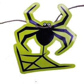 Resim MCM Group Örümcek Şekilli Asmalı Halloween Flama Banner Afiş 2 Metre 