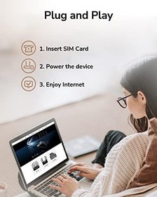 Resim Cudy LT400 N300 WiFi 4G Lte Modem Router, Sim Kartlı, Yüksek Kazançlı Antenler, Fdd, Ddns, Vpn, Cloudflare, Tak ve Çalıştır 