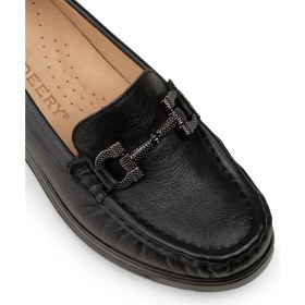 Resim Deery Kadın Hakiki Deri Siyah Dolgu Topuk Loafer - N1742ZSYHC01 