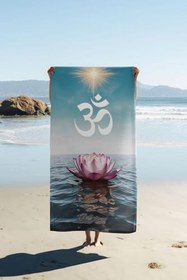 Resim Dijital Baskı Plaj Deniz Havlusu Modern Desenli Peştamal (80X160 cm) HVL0061 