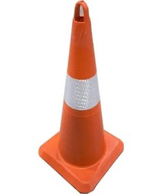 Resim İkaz Trafik Konisi Trafik Dubası İkaz Kukası Kırılmaz Esnek 60 Cm 