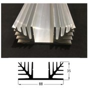 Resim Alüminyum Soğutucu Profil Led Soğutma Profili 88 X 35 Mm 507963122 
