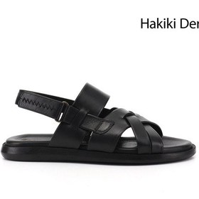 Resim Gönderi(R) Gönderi R Erkek Siyah Ayarlanabilir Cırt Bantlı Hakiki Deri Sandalet Dyma83242828 