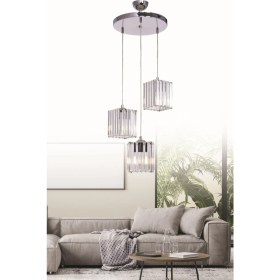 Resim Trendylight Sima 3 Lü Krom Modern Taşlı 