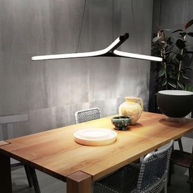 Resim Petrovac/Sarkıt Avize / 60 cm/Antrasit Gövde / 3 Renk Işık 