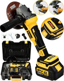 Resim Assur ASR326 21V Çift Akülü Dijital Avuç Taşlama Sarı 