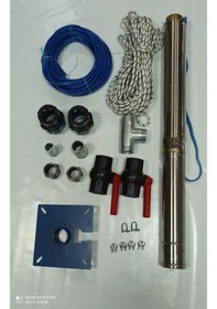 Resim 4sd2/16 1hp Alarko Trifaze 45 Mt Yassı Kablolu 90 Mt Halatlı Çift Vanalı Akıtma Başlıklı Monofaze Takım Dalgıç Pompa 