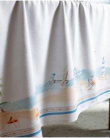 Resim Madame Coco Lazule Masa Örtüsü - Açık Mavi/bej - 150x200 Cm 8684427277843 Çok Renkli 