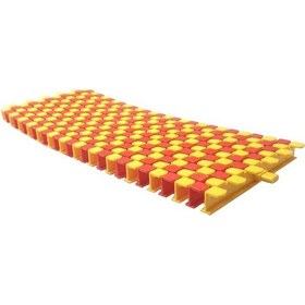 Resim 20 Cm Kare Model Renkli Havuz Taşma Izgarası Tek Geçme Sarı/kırmı 