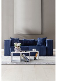 Resim Katt Ekstra Rahat İskeletli 2 Li Koltuk 10 Renk Lacivert 