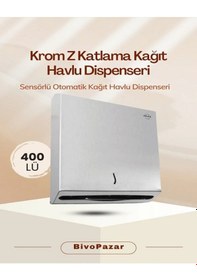 Resim Palex Bivopazar Krom Z Katlama Kağıt Havlu Dispenseri 400 Lü Gümüş 