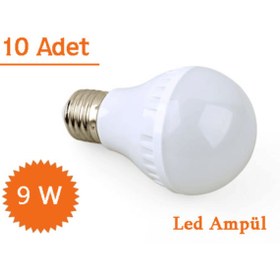 Resim FırsatVar Ev Tipi Led Lamba Ampul Aydınlatma Tasarruflu 9w 10adet 