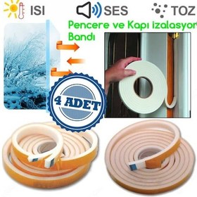 Resim Kapı Pencere Bandı Izolasyon Süngeri Yapışkanlı 4-8 Paket Dh111 