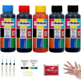 Resim Hp Deskjet 2 Kartuşlu Yazıcılar İçin +++plus Mürekkep Seti 5x100 Ml. 