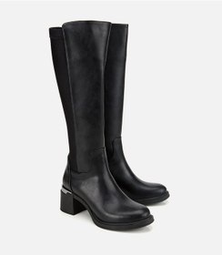 Resim Hotiç Kadın Siyah Streç Metal Detaylı Topuklu Çizme 01cıh315150a100 01cıh315150a100 Siyah 