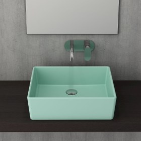 Resim Bocchi Milano Çanak Lavabo 50 cm - Mat Mint Yeşili 1215-033-0125 