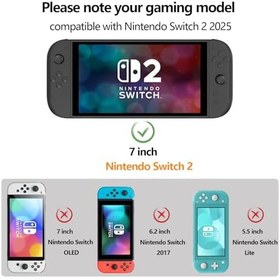 Resim Switch 2 Ekran Koruyucu Temperli Cam için Tasarlanmış 2'li Paket, Ultra Dayanıklı, 9H Sertlik Kırılmaz, Çizilmeye Dayanıklı, Nintendo Switch 2 Ekran Koruyucu için Kabarcıksız, Kılıf Dostu 
