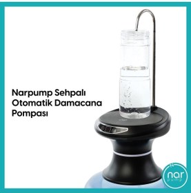 Resim Narpump Masa Tipi Damacana Pompası Hızlı Sessiz Usb Şarjlı Otomatik Dakikada 1.7 Litre Su Çıkışı 