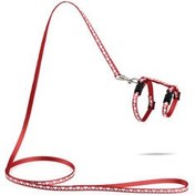 Resim Beeztees Yavru Kedi Göğüs Tasması ve Gezdirme Kayışı 120cm, Kırmızı, 16-25cm Boyun, 23-36cm Göğüs 