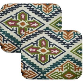 Resim Knsz oturma minderi 2 li artis&mutlu kilim desen tel bar taburesi sandalyesi için 