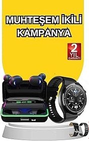 Resim Yeni Nesil Akıllı Saat Ve Bluetooth Kulaklık Titreşim Bildirimleri Uyku Takibi 