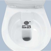 Resim Genel Markalar Hit The Target- Hedefi Vur Silüeti Klozet Dekoratif Duvar Sticker, Çıkartma 