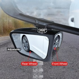 Resim 2 adet 360 Derece Dönebilen Oval Kör Nokta Aynaları, Ultra Net Lens, Geniş Açılı Ön ve Arka Görüş, Ayarlanabilir Montaj Braketi - Kamyonlar, SUV'lar ve Sedanlar için İdeal, Arka Görüş Aynası Aksesuarları, Ayarlanabilir Yan Aynalar | Modern Araba Aksesuarları | Ayarlanabilir Montaj 