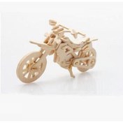 Resim 3d Ahşap Puzzle - Motosiklet (lisinya) 