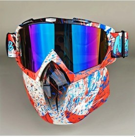 Resim Willowhaven H Model Tam Zırhlı Motosiklet Maskesi: Ayarlanabilir, Uv Korumalı, Rüzgar Geçirmez 