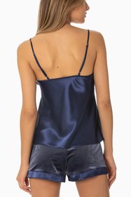 Resim Pierre Cardin Kadife Saten Kadın Şort & Kombi Takım - 440 Lacivert 