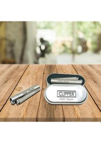 Resim Kişiye Özel Clipper Metal Taşlı Gümüş Çakmak 