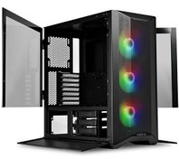 Resim Lancool II Mesh RGB Temperli Çok Yönlü Fan Seçeneği̇ Siyah Oyuncu Kasası Lian Li