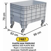 Resim Arı Metal Plastik Tekerlekli Kasa Orta Boy 79X63X99 cm 