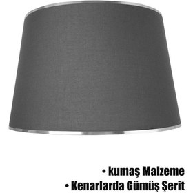 Resim Antrasit Gümüş Şeritli Lambader Şapkası ANTRASİT 