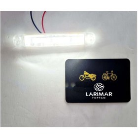 Resim Larimar Motosiklet Reflektör Beyaz 12v 9 Led-vida Bağlantılı Çanta-plaka Için Işık-heryere Montaj Edilebilir 