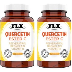 Resim Kuersetin Ester C Resveratrol Bromelain Vitamin D Magnezyum Aserola 120 Tablet 2 Kutu 
