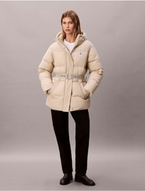 Resim Calvin Klein Kemerli Orta Kalınlıkta Şişme Kadın Kahverengi Ceket Lv047d507g-nsu Kahverengi 