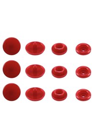 Resim Monako Limited Edition 30 Adet Kırmızı Çıtçıt Plastik Çıtçıt, T5 = 12,4 Mm, Dikişsiz Kolay Takılır, Kırmızı Çıt Çıt Seti 