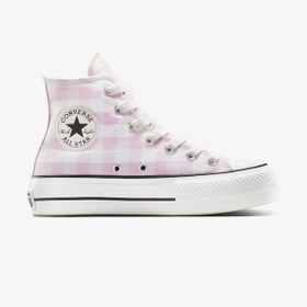 Resim Converse Chuck Taylor All Star Lift Kadın Beyaz Desenli Platform Sneaker Desenli A13663c Beyaz 
