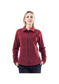 Resim Şensel, Kadın Polar Mont, Bordo -99E315- Cepli, Outdoor 