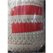 Resim Çamaşır Lastiği Dantelli 1 cm 1 Metre Krem 