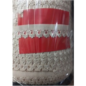 Resim Çamaşır Lastiği Dantelli 1 cm 1 Metre Krem 