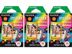 Resim Instax Mini Rainbow 10x3 Film Seti Renkli 