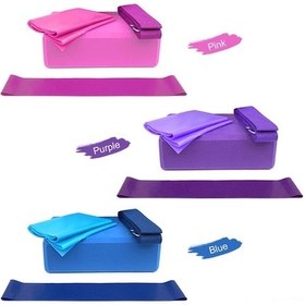 Resim Fortunelane 4 Parçalı Yoga Seti: Denge Bloğu, Esneme Bandı, Direnç Lastiği, Kullanıcı Egzersiz Kemerli Evde Güvenli Antrenman 