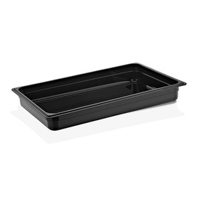 Resim GastroPlast GN1/1-65 mm Polipropilen Gastronorm Küvet, Siyah 