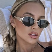 Resim Kadınlar için Retro Oval Metal Çerçeve Gözlükler - Sokak Giyimi için Hafif Şık Moda Gözlük, Günlük ve Resmi Kıyafetler için Çok Yönlü Aksesuar, Stil, Zarif Tasarım, Durum Açıklama Parçası, Dayanıklı Çerçeveler, Trend Çerçeveler, Tarz Bilincine Sahip Kadınlar 