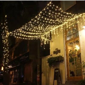 Resim 10m 100 Led Damla Uçlu Beyaz Işık Şeffaf Kablo Çok Renkli 