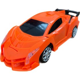 Resim Sesli Işıklı Robota Dönüşen Çarp Dön Robot Araba 22 cm 