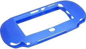 Resim OSTENT Sony PS Vita PSV için Koruyucu Silikon Yumuşak Kılıf Kapak Deri Çanta Kılıf Renk Mavi 