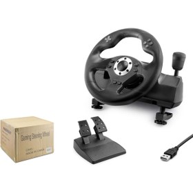 Resim HADRON VW9828 Oyuncu Direksiyon Seti 270° PS4 PS3 PS2 PC Xbox Android - Siyah 